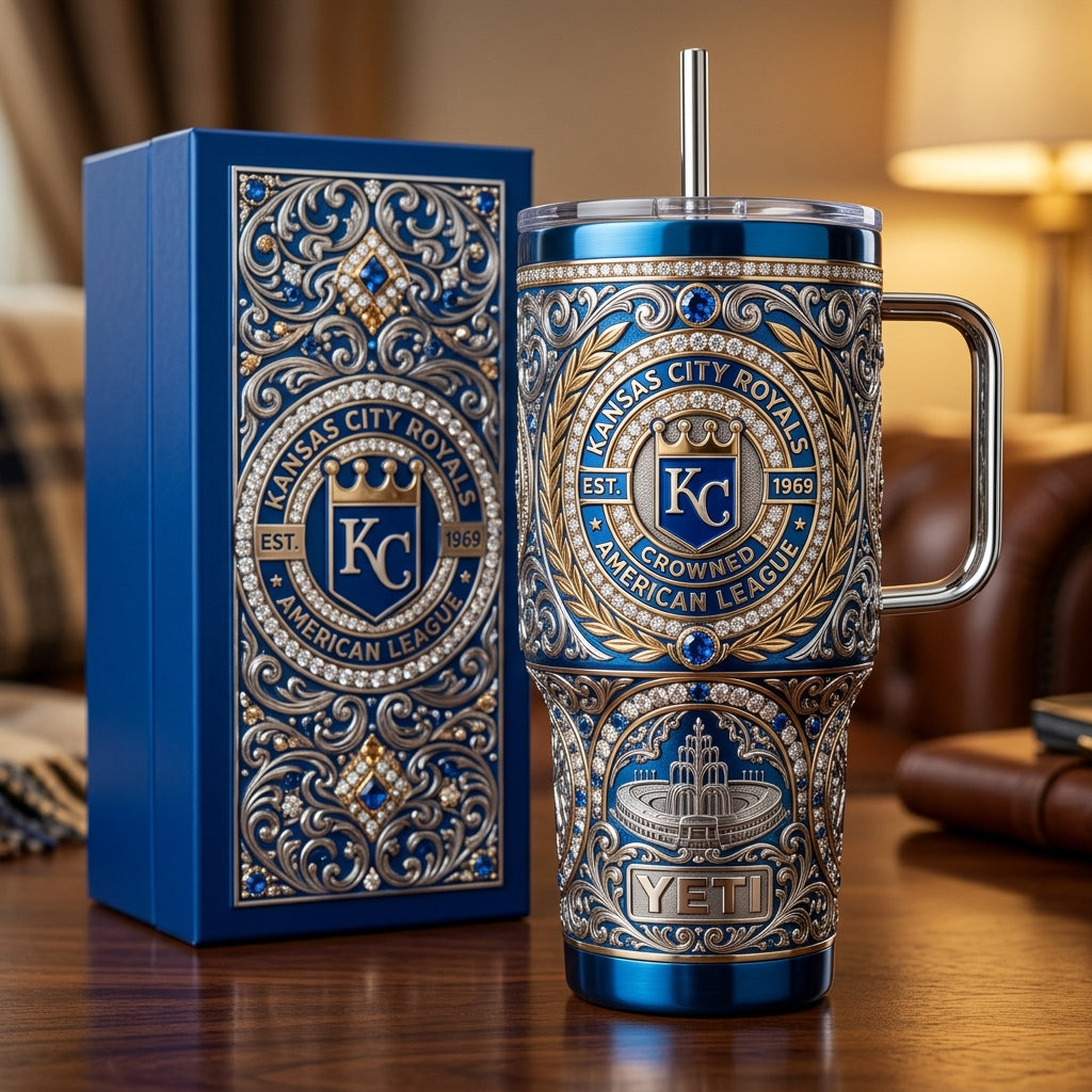 Kansas City Royals 40oz Tumbler with Lid and Straw