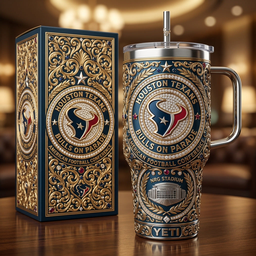 Houston Texans 40oz Tumbler with Lid and Straw