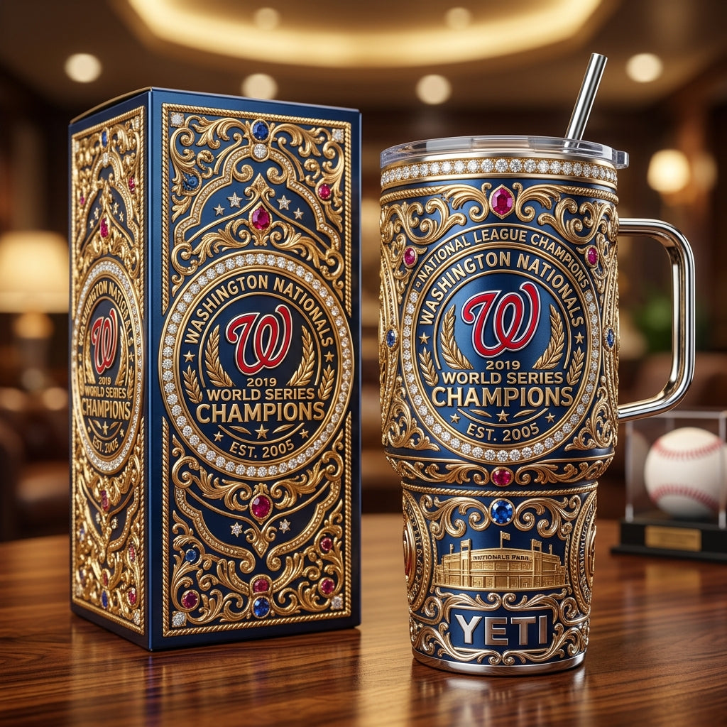 Washington Nationals 40oz Tumbler with Lid and Straw