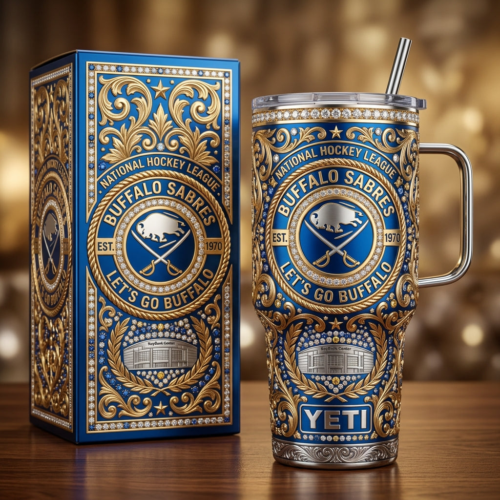 Buffalo Sabres 40oz Tumbler with Lid and Straw