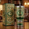 Green Bay Packers 40oz Tumbler with Lid and Straw