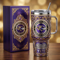 Baltimore Ravens 40oz Tumbler with Lid and Straw