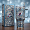 Colorado Avalance 40oz Tumbler with Lid and Straw