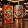 Cleveland Browns 40oz Tumbler with Lid and Straw