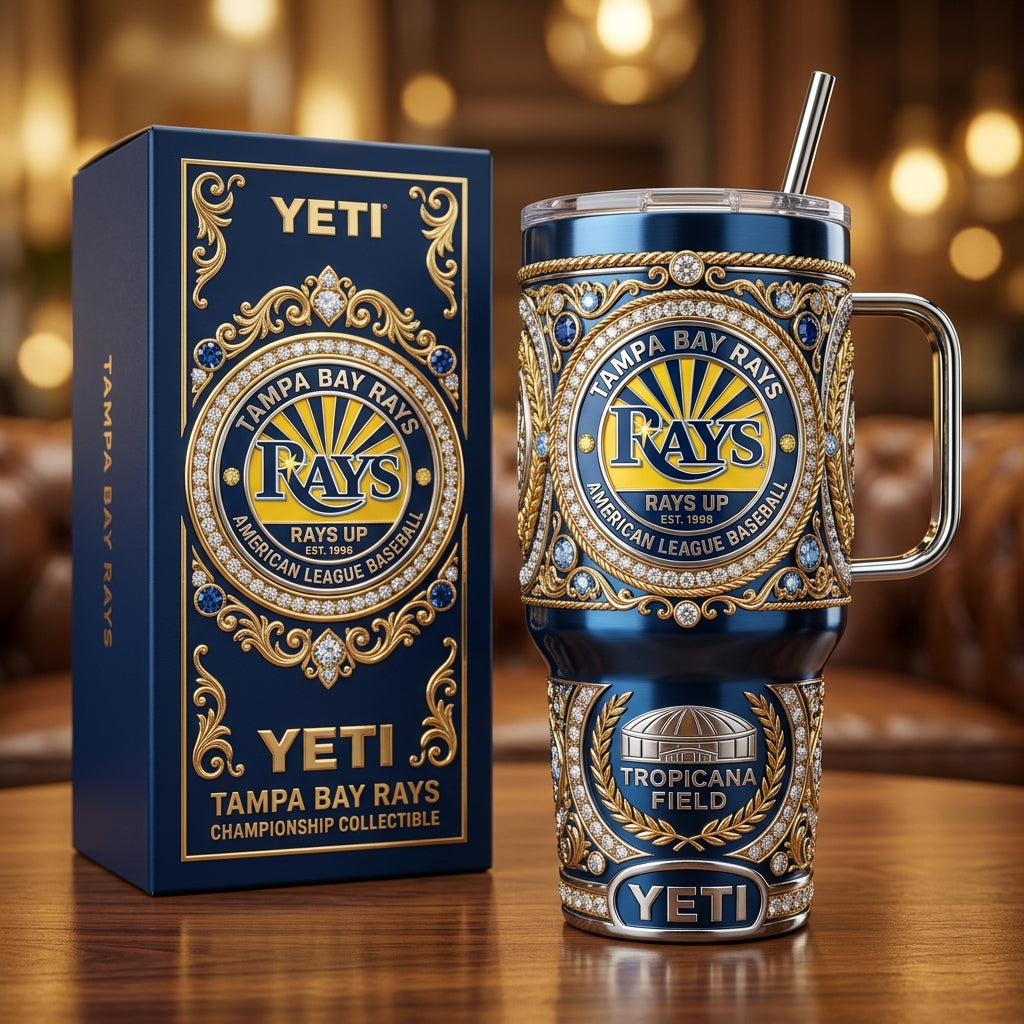 Tampa Bay Rays 40oz Tumbler with Lid and Straw