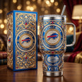 Buffalo Bills 40oz Tumbler with Lid and Straw