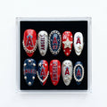 Los Angeles Angels Handmade Press On Nails | Reusable 3D Nail Set