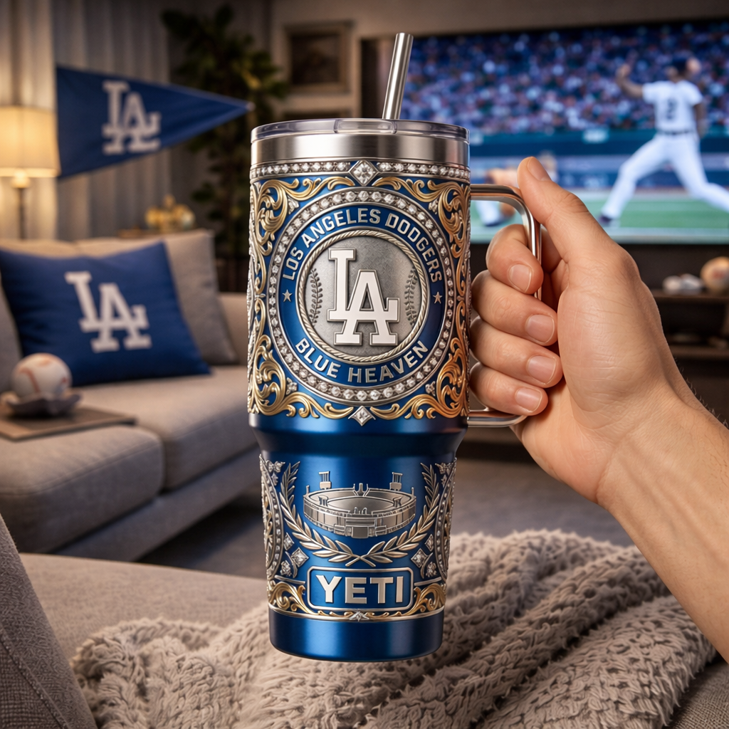 Los Angeles Dodgers 40 oz Tumbler with Lid and Handle
