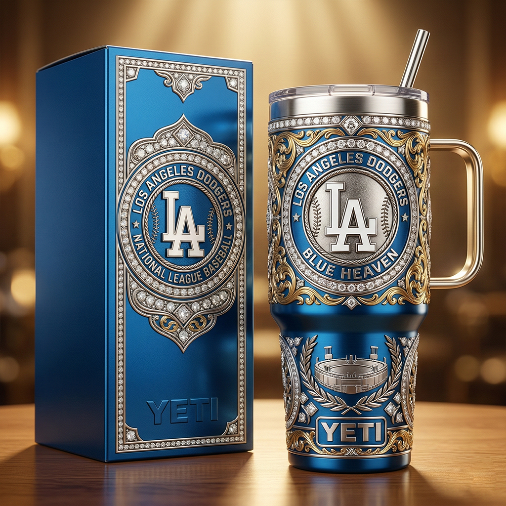 Los Angeles Dodgers 40 oz Tumbler with Lid and Handle