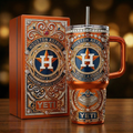Houston Astros 40 oz Tumbler with Lid and Handle