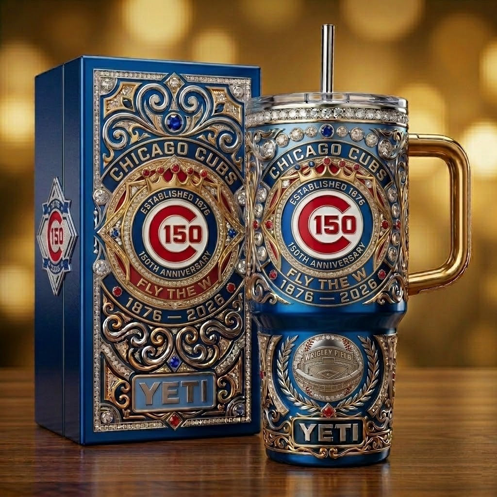 Cubs 40 oz Tumbler with Lid and Handle